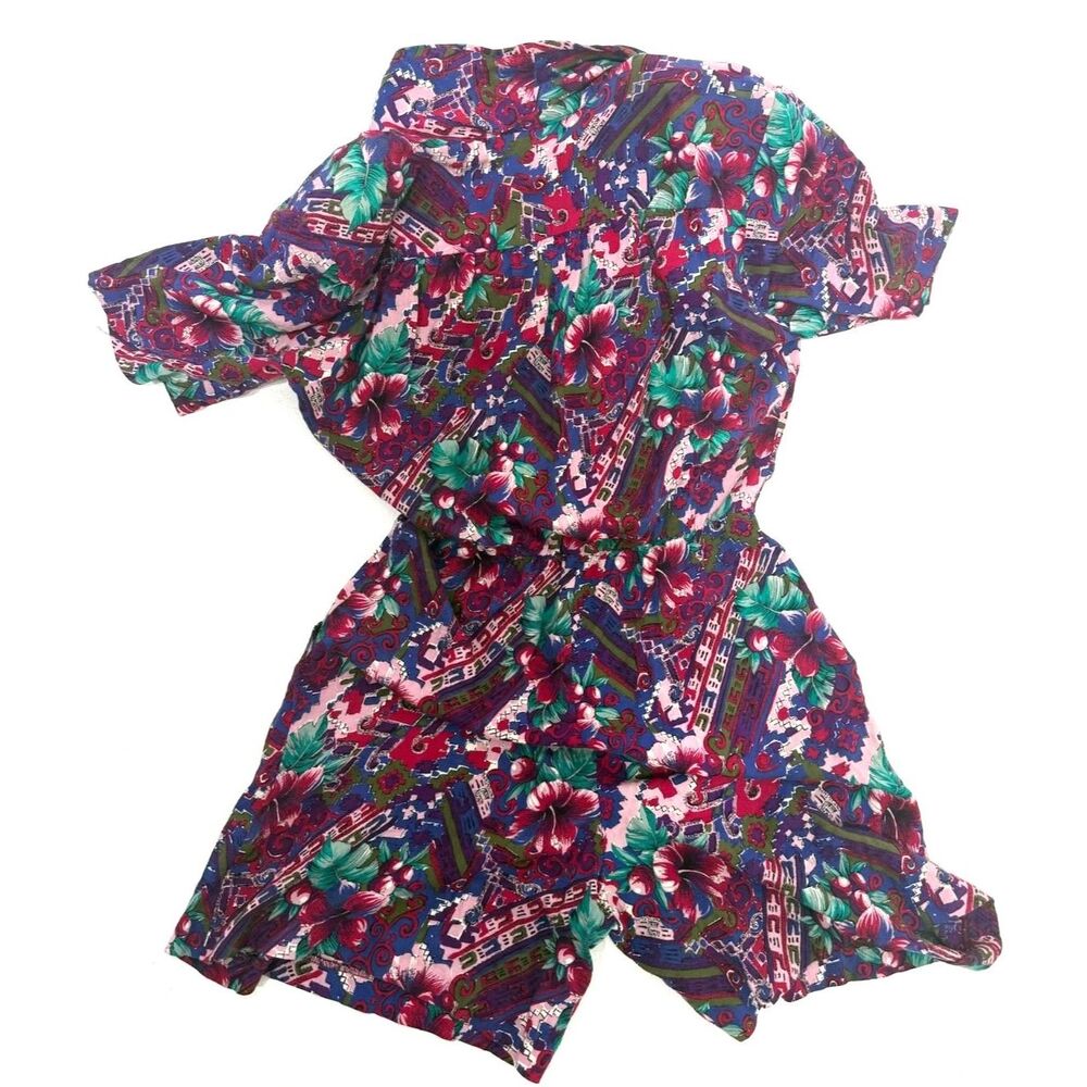 Dawn Joy vintage purple fuchsia floral print jumper - Picture 4 of 8